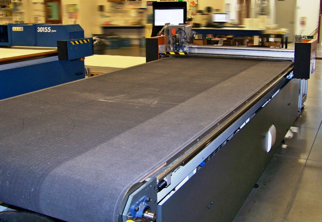 CNC gasket cutting table at MPRC Products, Cedar Rapids, Iowa